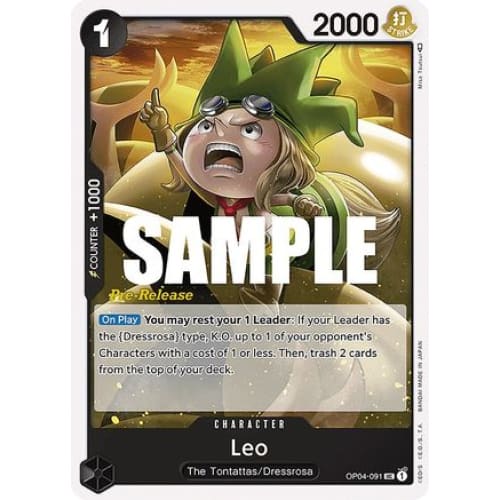 Leo OP04-091 UC Kingdoms of Intrigue Pre-Release Cards
