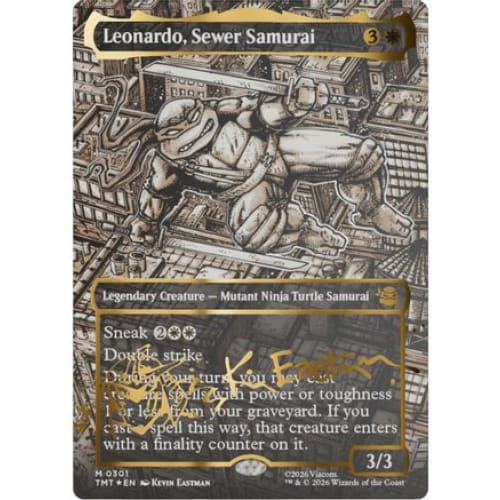 Leonardo Sewer Samurai (Borderless) (Gold-Stamped