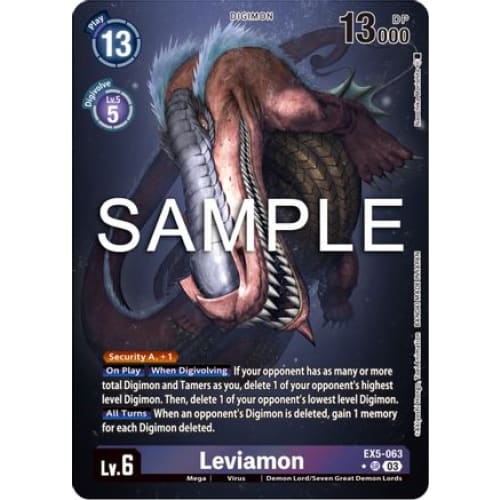 Leviamon (Alternate Art) - EX5-063 - Super Rare Foil