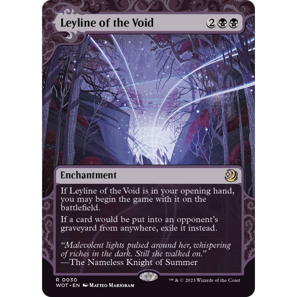Leyline of the Void (WOT-030): (Showcase) (Borderless)