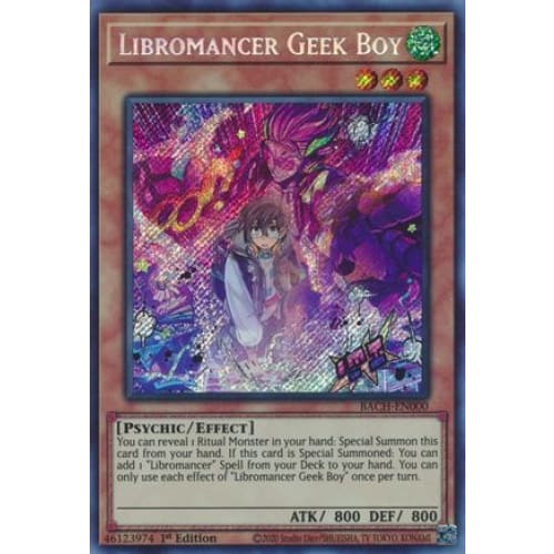 Libromancer Geek Boy (BACH-EN000) Secret Rare 1st Edition