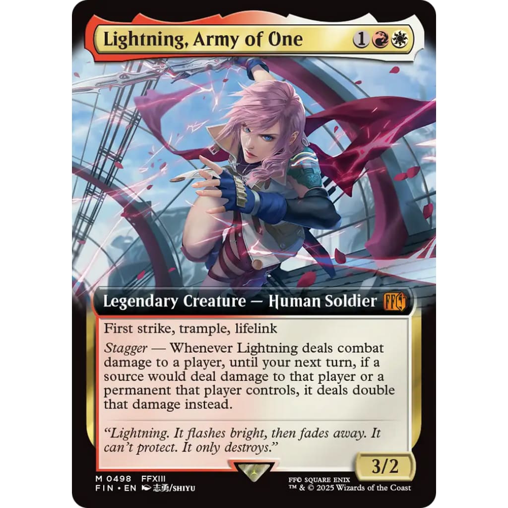 Lightning Army of One (FIN-498): (Extended Art) Foil