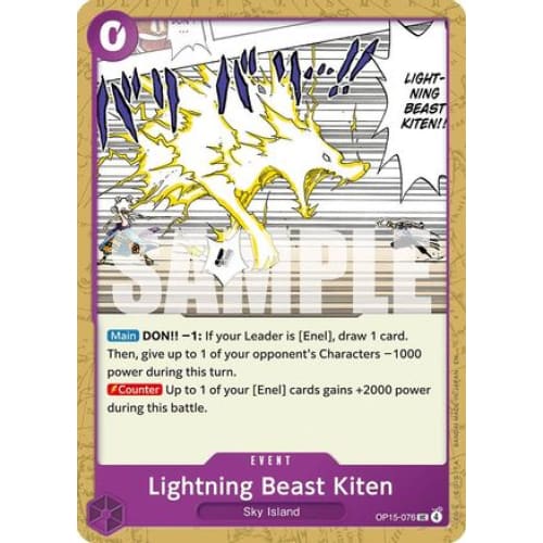 Lightning Beast Kitten OP15-076 UC Adventure on Kami’s
