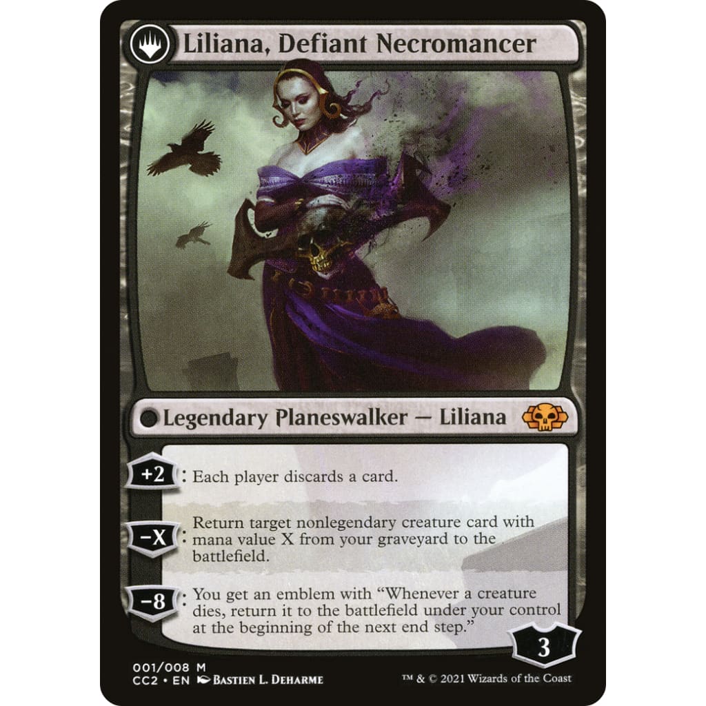 Liliana Heretical Healer // Defiant Necromancer (CC2-001):