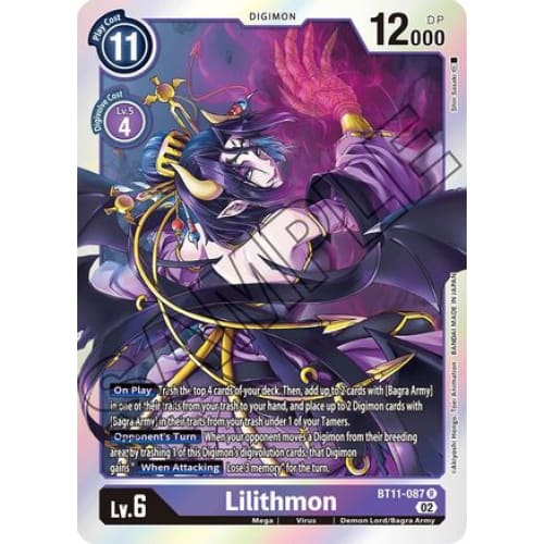 Lilithmon - BT11-087 - Rare Foil - Single
