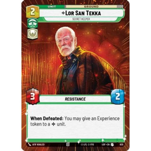 Lor San Tekka - Secret Keeper (Hyperspace Foil) (835) Foil