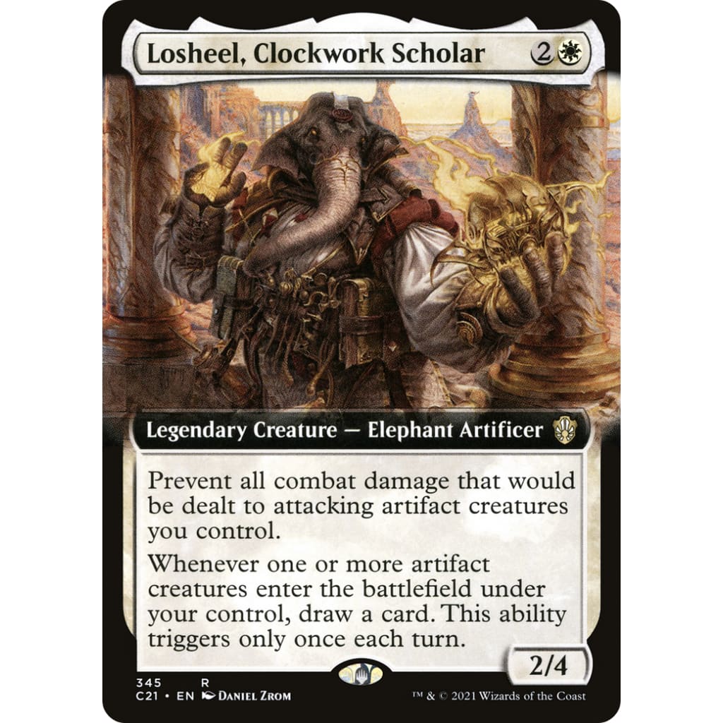Losheel Clockwork Scholar (C21-345): (Extended Art) - Single