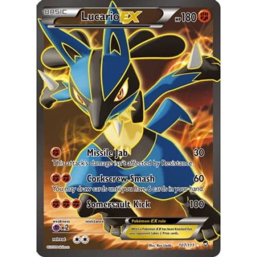 Lucario-EX (107/111) Ultra Rare Holofoil - Single