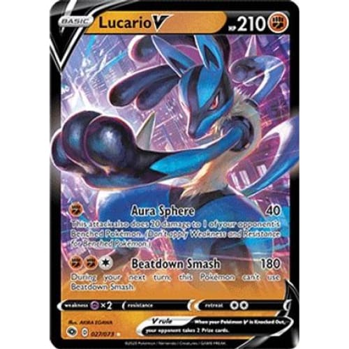 Lucario V (27) Holo Rare Holofoil - Single