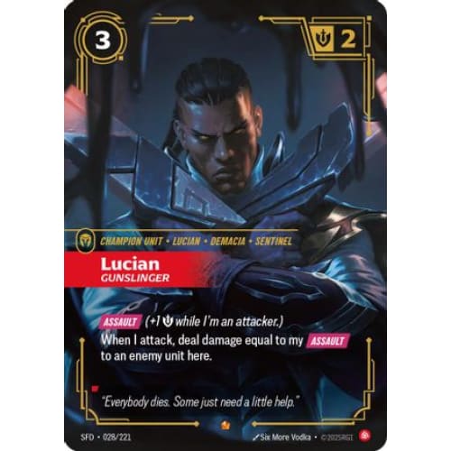 Lucian - Gunslinger (028/221) - Spiritforged Foil - Single