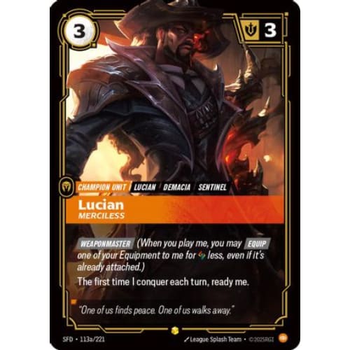 Lucian - Merciless (Alternate Art) (113a/221)