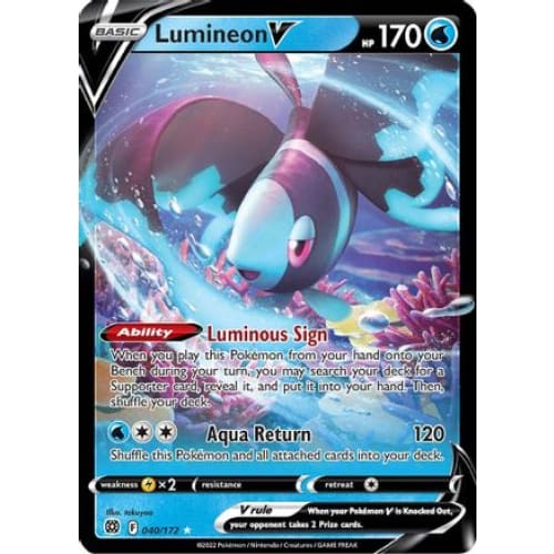 Lumineon V (040/172) Holo Rare Holofoil - Single