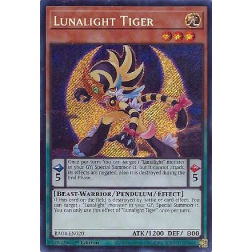 Lunalight Tiger (Secret Rare) - RA04-EN020 Secret Rare 1st