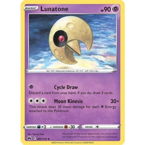 Lunatone (062) Uncommon Reverse Holofoil - Single