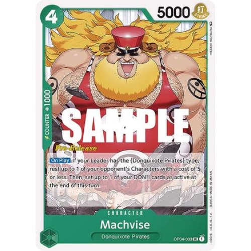 Machvise OP04-033 UC Kingdoms of Intrigue Pre-Release Cards
