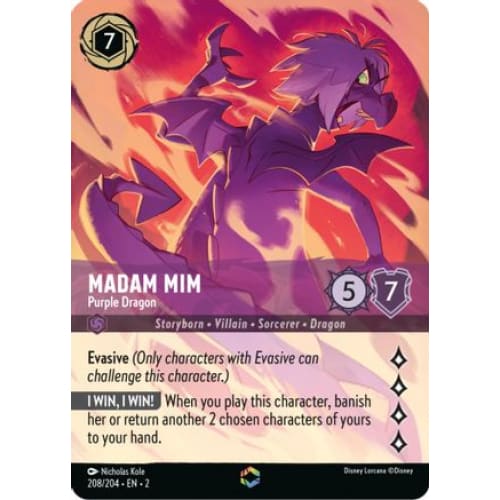 Madam Mim - Purple Dragon (Alternate Art) (208/204) - Rise