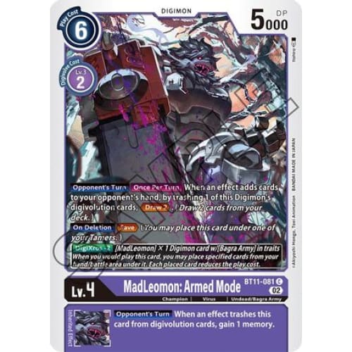MadLeomon: Armed Mode - BT11-081 - Common - Single