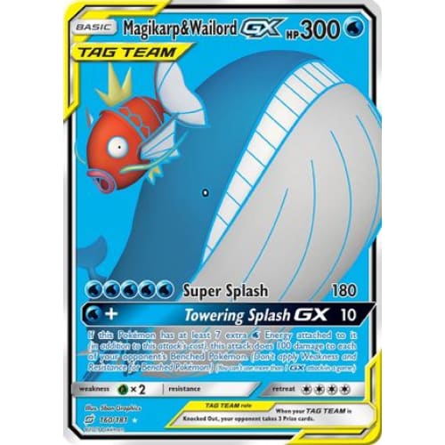 Magikarp & Wailord-GX (160/181) Ultra Rare Holofoil - Single