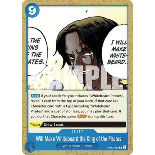 I Will Make Whitebeard the King of Pirates OP12-058 C