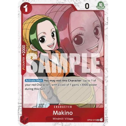 Makino (Jolly Roger Foil) OP02-015 UC Premium Booster -The