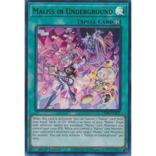 Maliss in Underground - CRBR-EN021 Ultra Rare 1st Edition