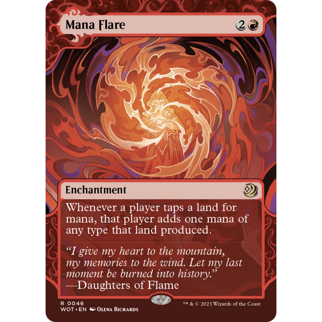 Mana Flare (WOT-046): (Showcase) (Borderless) Foil - Single