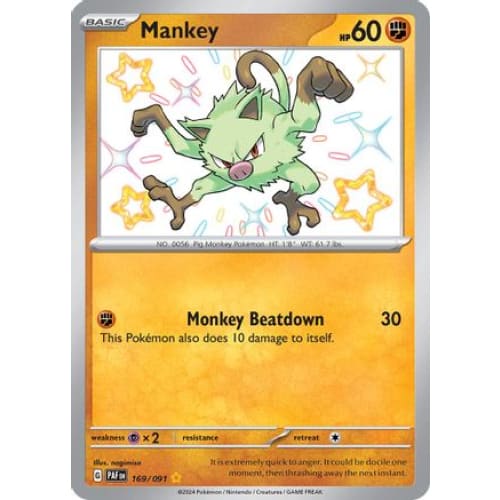 Mankey (169) Shiny Rare Holofoil - Single