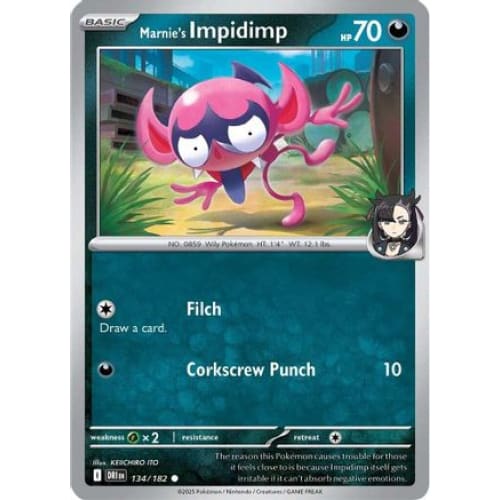 Marnie’s Impidimp (134) Common Reverse Holofoil - Single