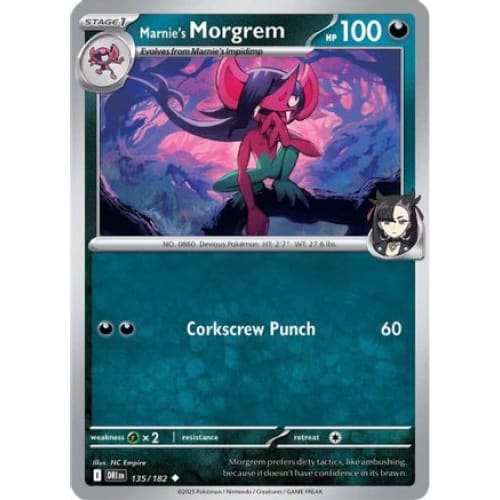 Marnie’s Morgrem (135) Uncommon Reverse Holofoil - Single