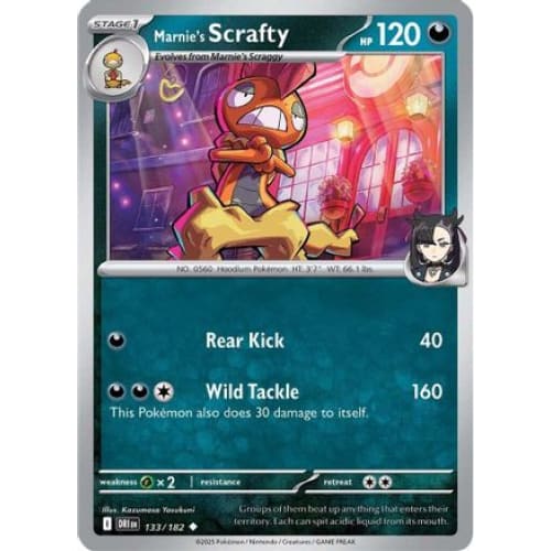 Marnie’s Scrafty (133) Uncommon - Single