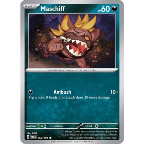 Maschiff (62) Common Reverse Holofoil - Single