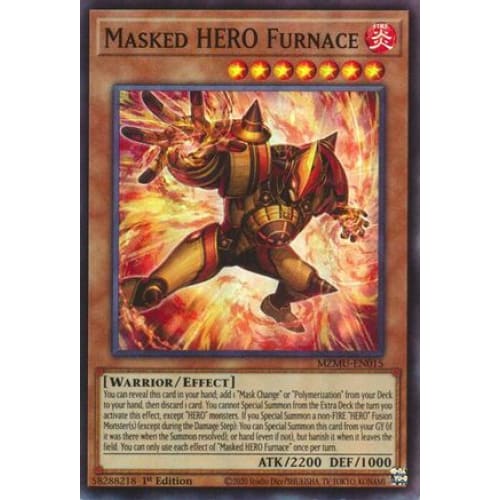 Masked HERO Furnace - MZMU-EN015 Super Rare 1st Edition