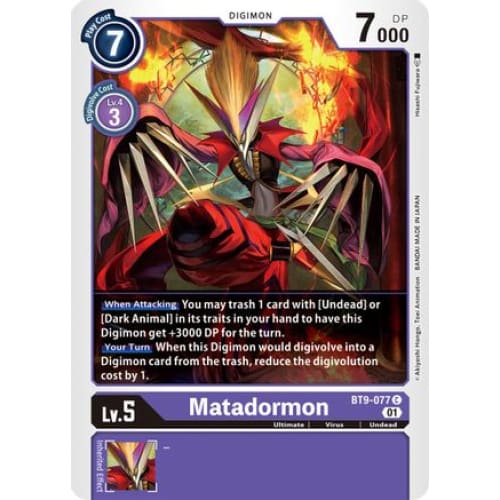 Matadormon - BT9-077 - Common - Single