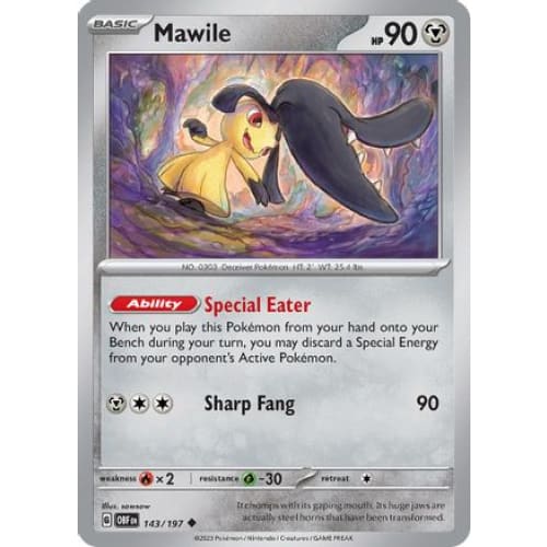 Mawile (143/197) Uncommon Reverse Holofoil - Single