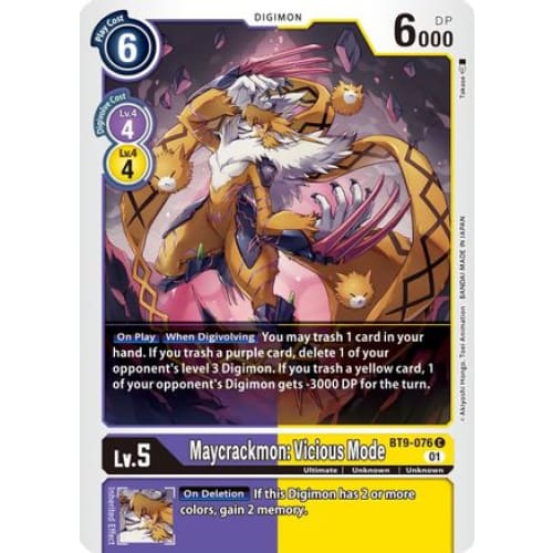 Maycrackmon: Vicious Mode - BT9-076 - Common - Single