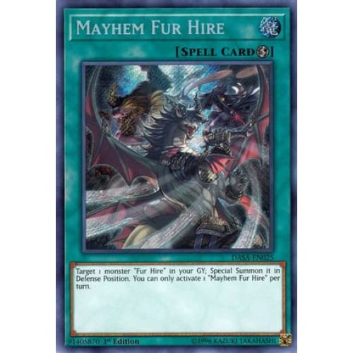 Mayhem Fur Hire (DASA-EN025) Secret Rare Unlimited - Single