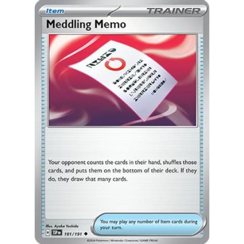 Meddling Memo (181) Uncommon - Single