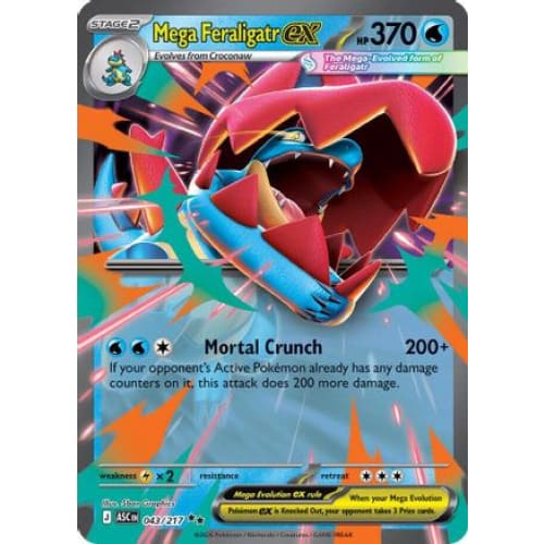Mega Feraligatr ex - 043/217 (43) Double Rare Holofoil