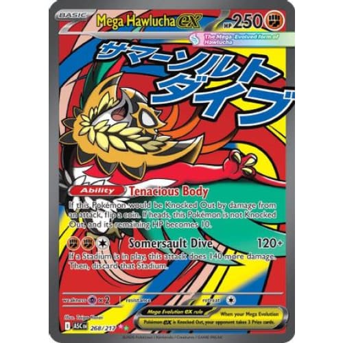 Mega Hawlucha ex - 268/217 (268) Attack Rare Holofoil