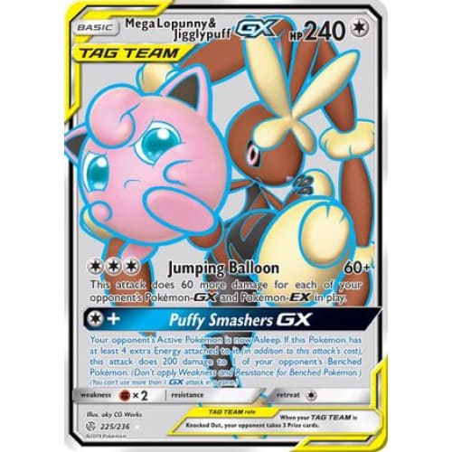 Mega Lopunny & Jigglypuff-GX (225/236) Ultra Rare Holofoil