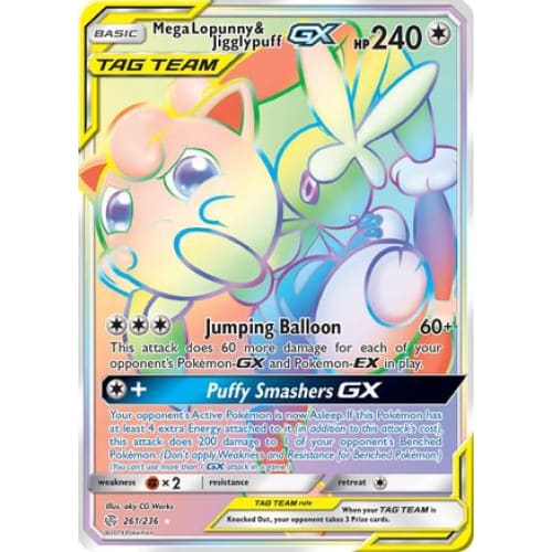 Mega Lopunny & Jigglypuff-GX (261/236) Holo Rare Holofoil