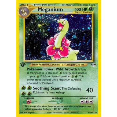 Meganium (011/111) Holo Rare Unlimited Holofoil - Single