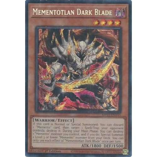 Mementotlan Dark Blade - MP25-EN145 Prismatic Secret Rare