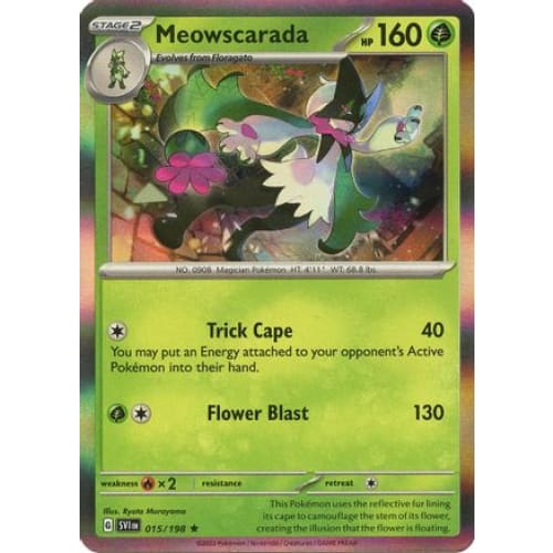 Meowscarada - 015/198 (15) Rare Reverse Holofoil - Single