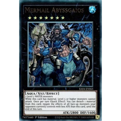 Mermail Abyssgaios (PUR) - RA04-EN065 Prismatic Ultimate