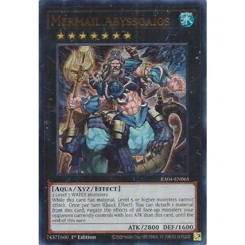 Mermail Abyssgaios (UR) - RA04-EN065 Ultra Rare 1st Edition