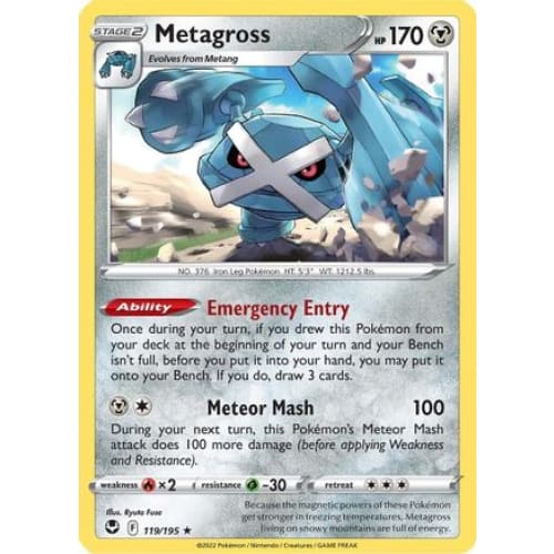 Metagross (119/195) Holo Rare Reverse Holofoil - Single