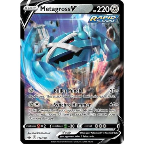 Metagross V (112/198) Holo Rare Holofoil - Single