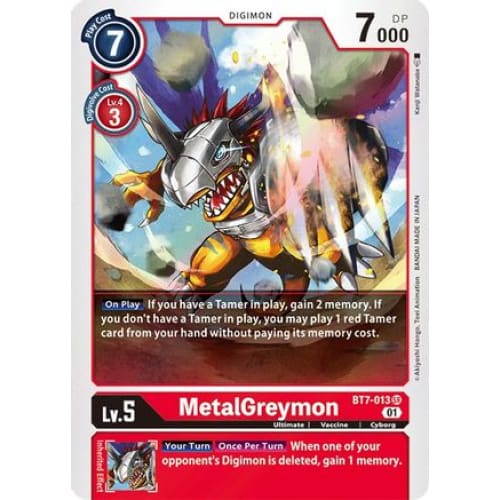 MetalGreymon - BT7-013 - Super Rare Foil - Single