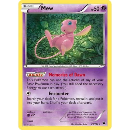 Mew (029/124) Holo Rare Reverse Holofoil - Single